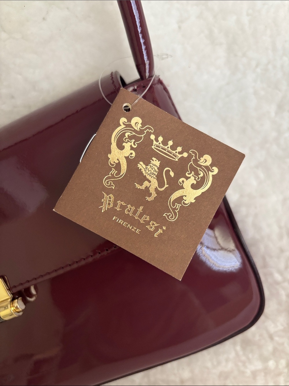 Pratesi Chianti Shoulder Bag in Deep Wine - Picture 2 of 10